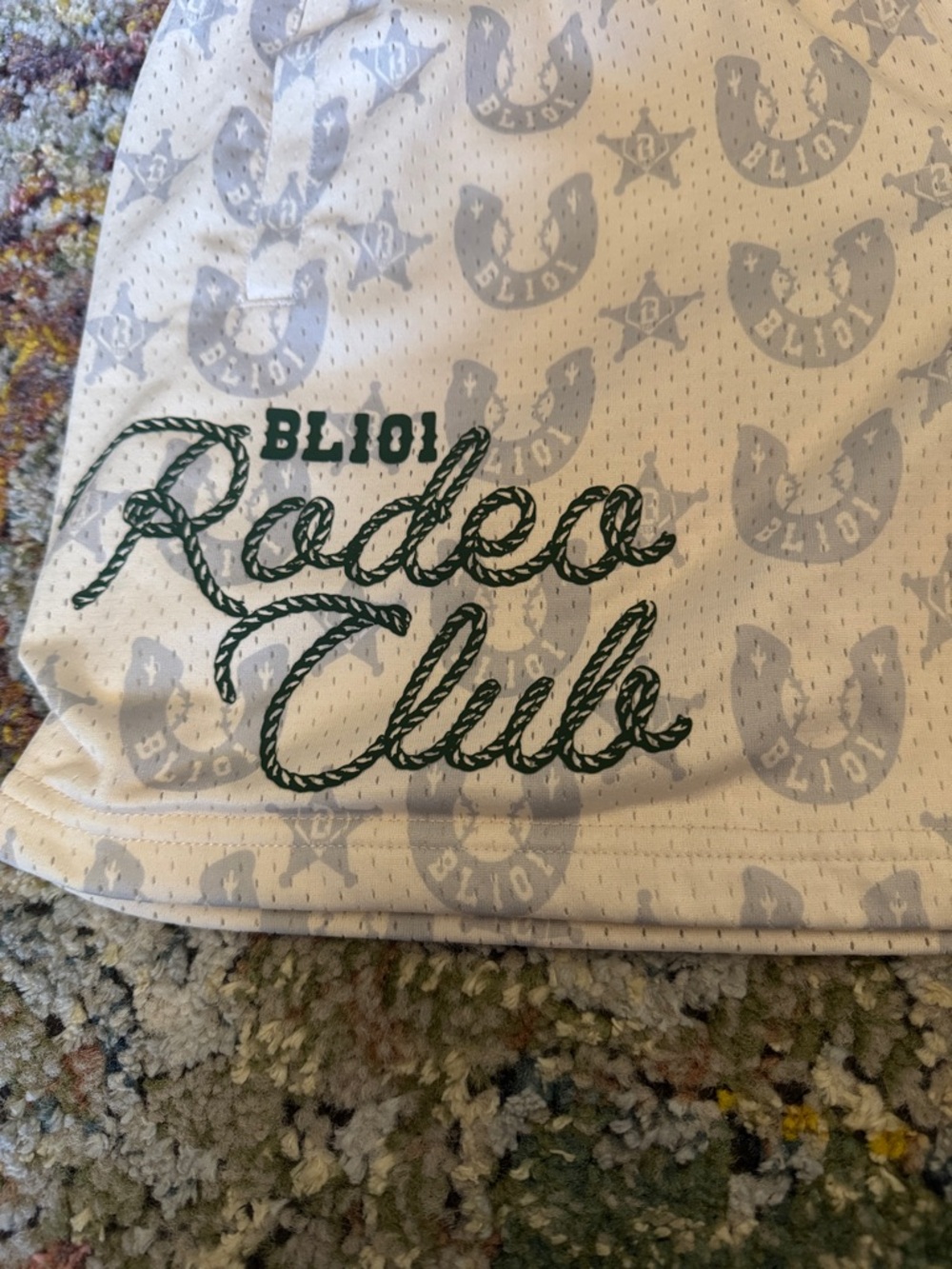 BASEBALL LIFESTYLE 101 RODEO CLUB BOYS SHORTS IN SZ YL…WORN ONCE…EXCELLENT! - Picture 2 of 5